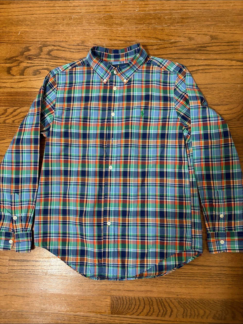Ralph Lauren Boys Multi-Color Plaid Button-Down Shirt Size L (14/16)